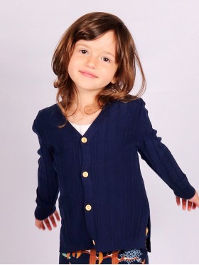 Kids Solid Colour Button Sweater